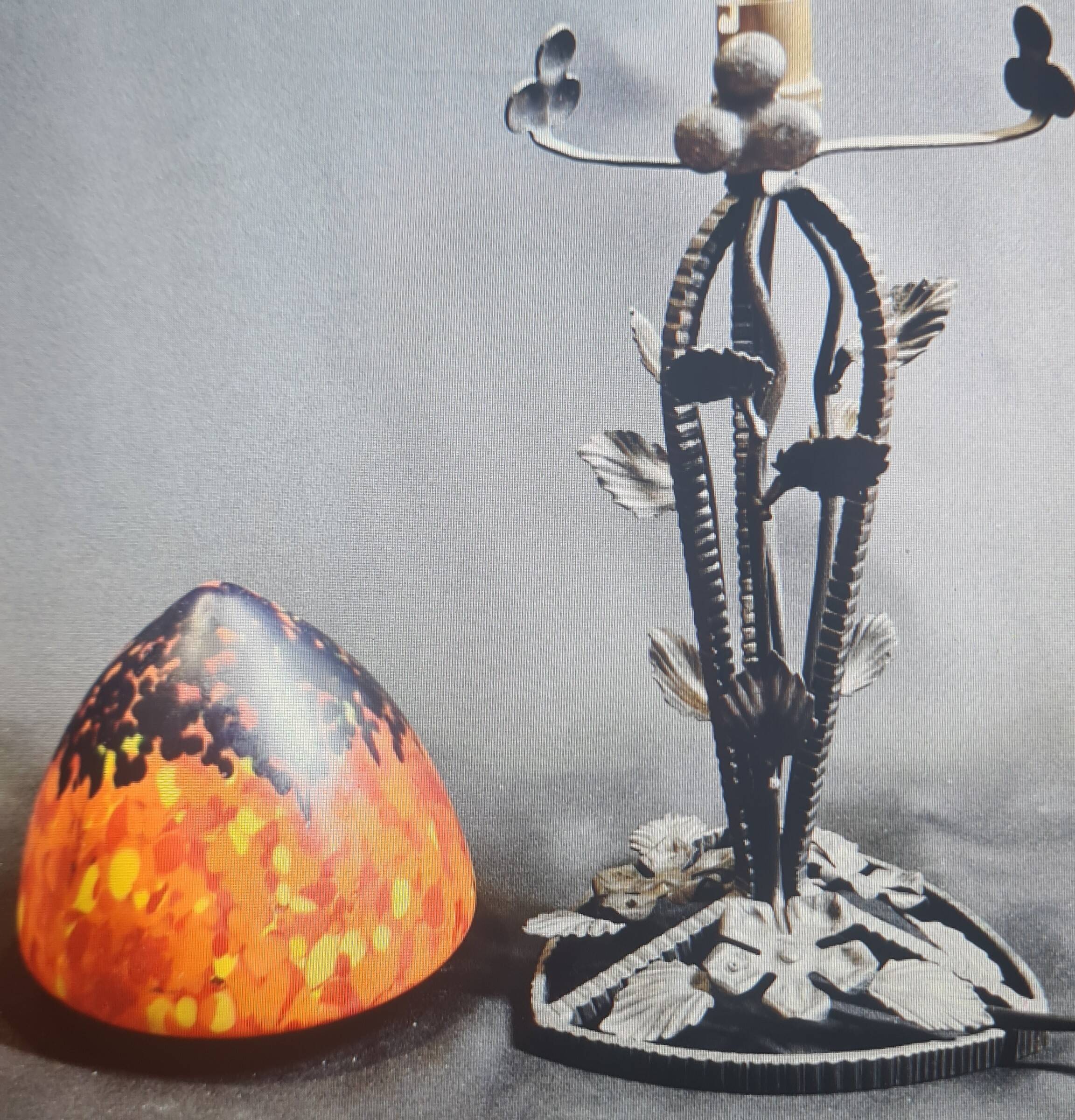 Lampe 1920/40 fer forgé