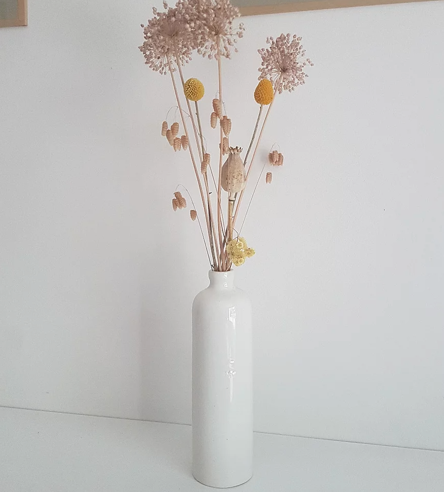 White ceramic bottle