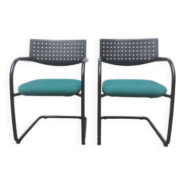 Paire de chaises Visavis Antonio Citterio pour Vitra. Vintage 90s