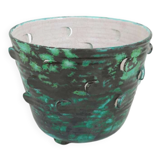 Grand pot de fleurs viennois Art Nouveau Sécession Michael Powolny, Autriche, années 1920