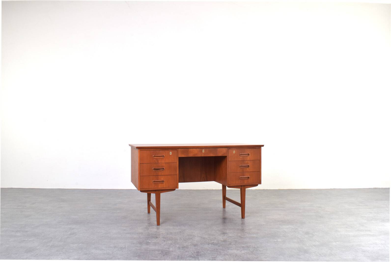 Mid-Century Modern Danish Teak Executive Desk, 1960s