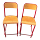 2 chaises hautes industrielles, années 80