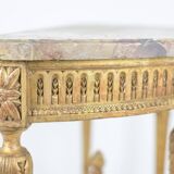 Console in gilded wood and Aleppo breccia marble. Circa 1780.