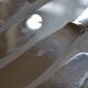 12 table knives silver metal handles & stainless steel blades 22 cm
