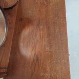 Art deco wooden dressing table oak round mirror
