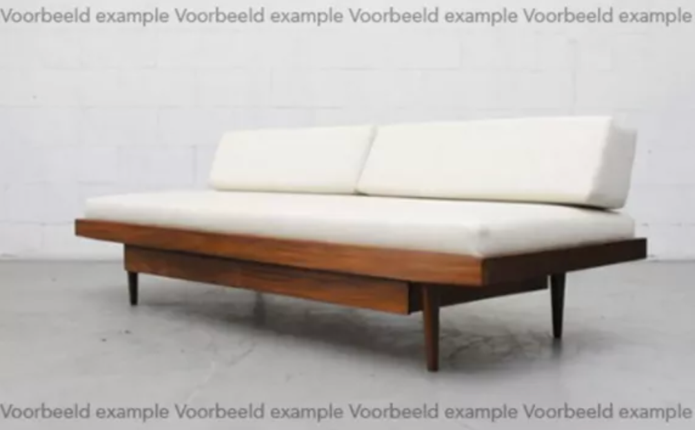Vintage mid century daybed teak design with drawers