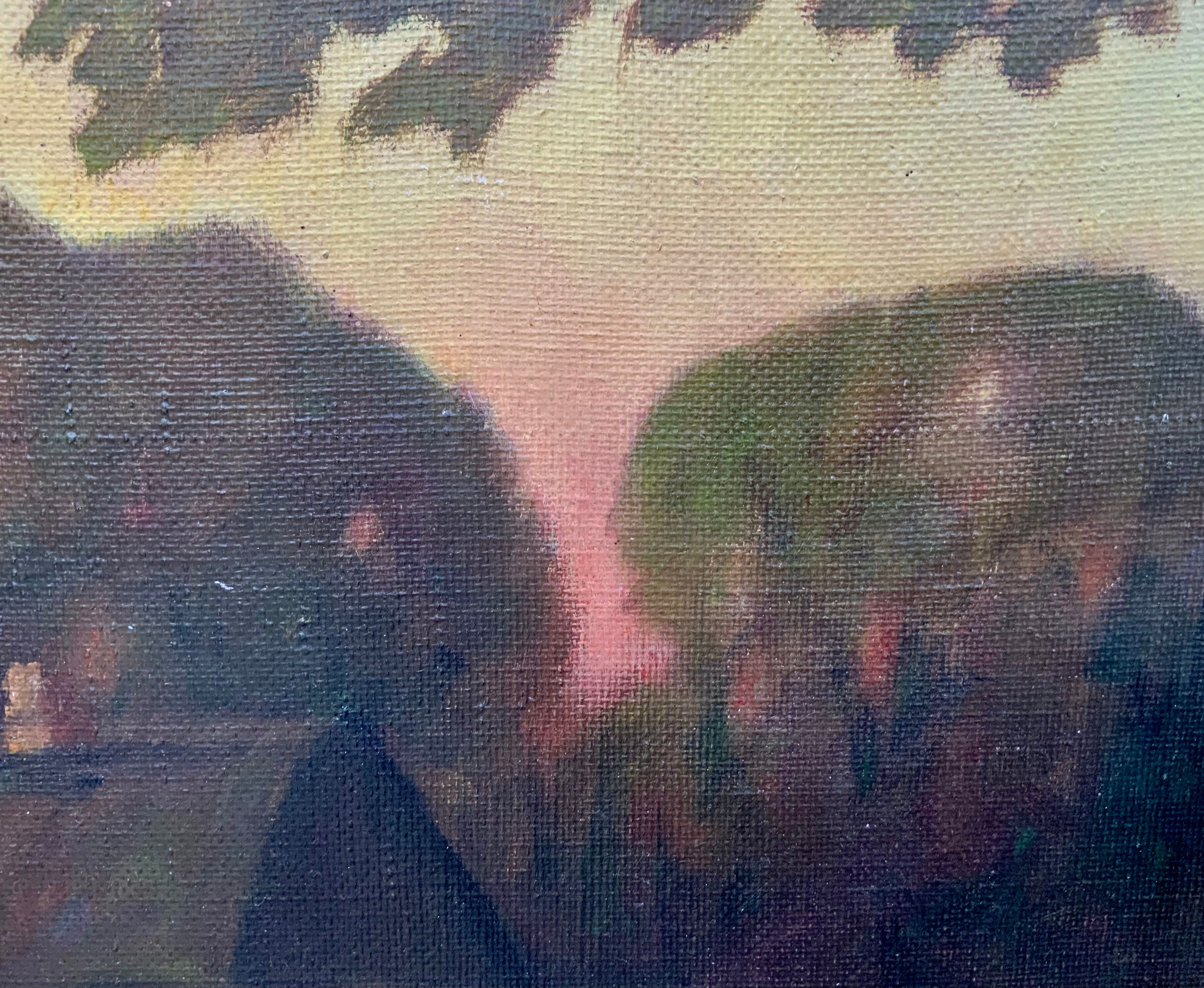 Vintage danish oil on canvas “sunset”, signed by a.takmar 1880-1960