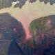 Vintage danish oil on canvas “sunset”, signed by a.takmar 1880-1960