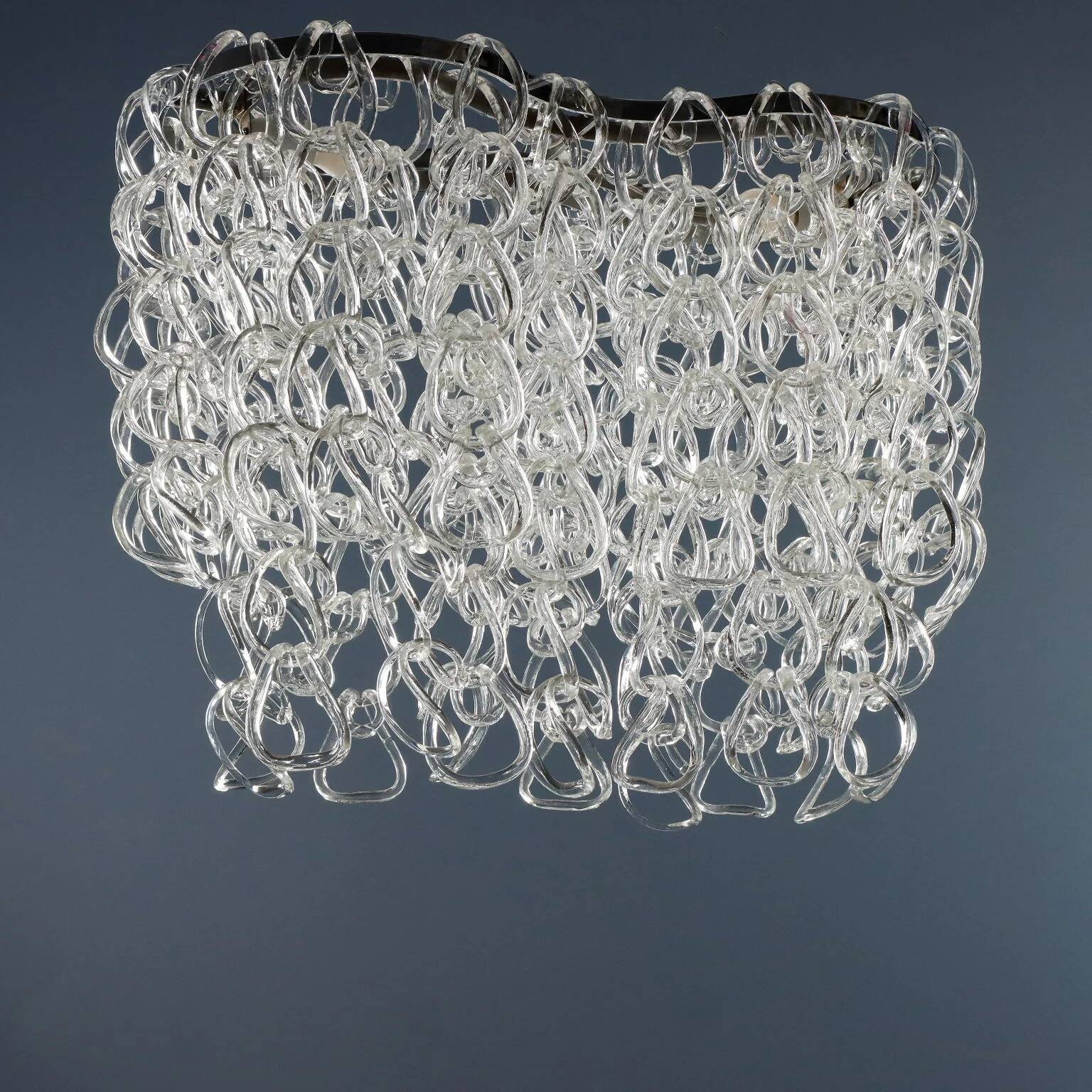 Vistosi Giogali ceiling lamps, vintage design by Angelo Mangiarotti, 1960s.