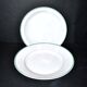 Limoges? lot de 2 plats ronds en porcelaine ancienne à liseré vert et or