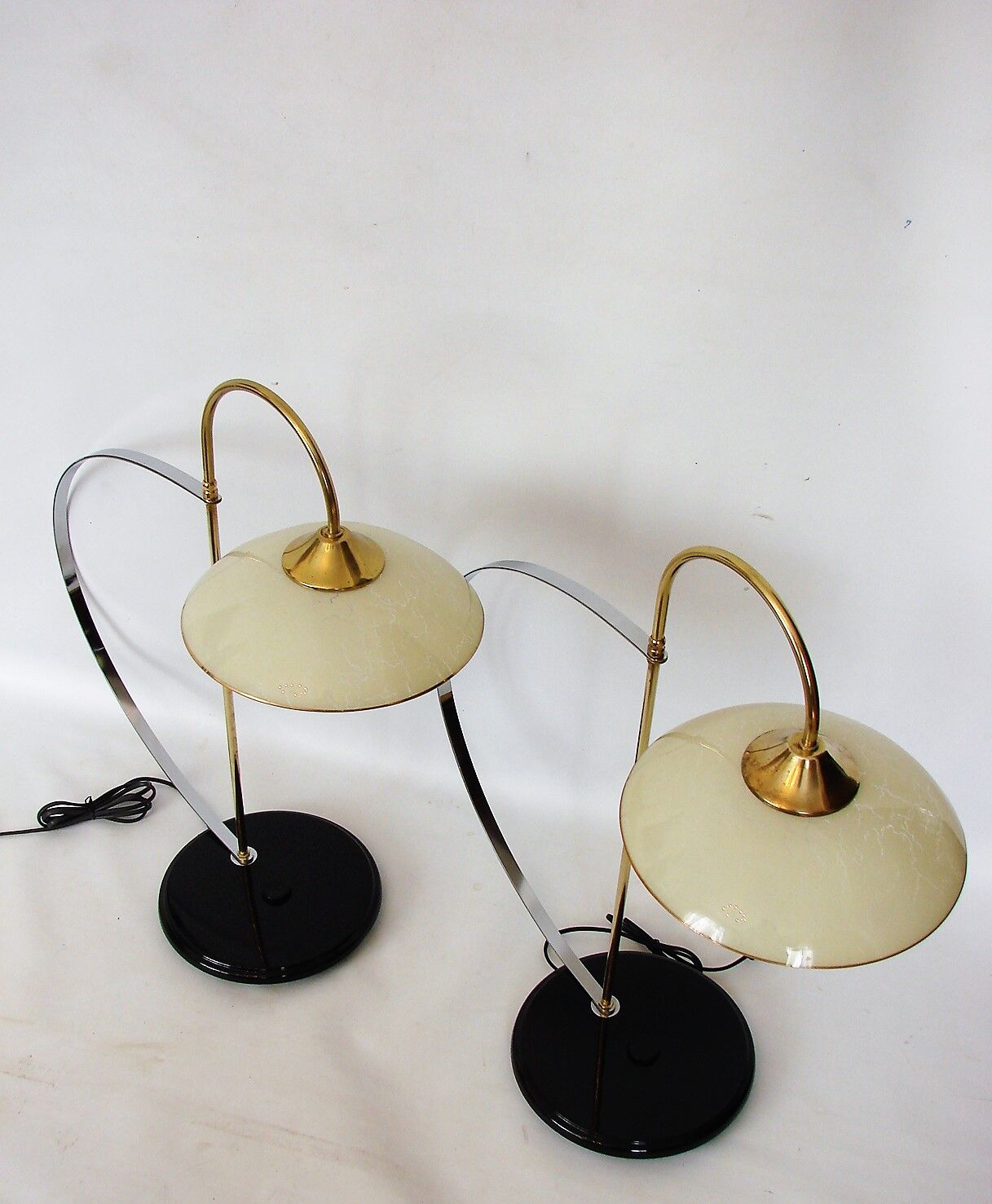 Pair of minimalist lamps, 1970s