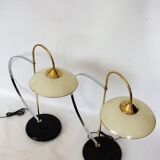 Paire de lampes minimalistes, années 1970