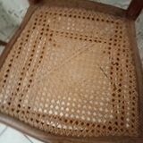 3 wooden and canning chairs