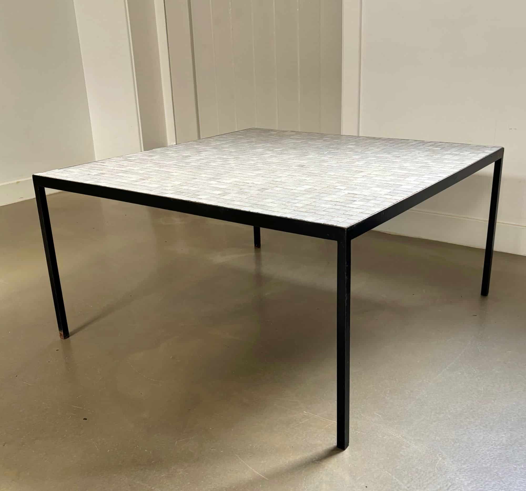 Table basse carrée en mosaïque, design Floris H. Fiedeldij pour Artimeta, Pays-Bas, années 1950