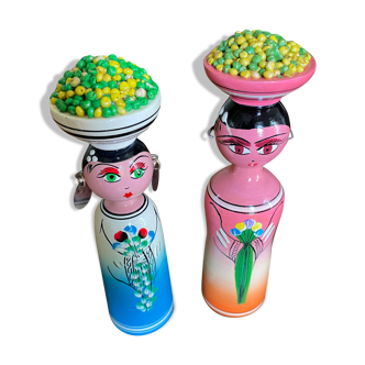 Duo de poupées marocaines vintage