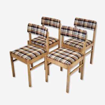 Suite of 4 chairs Baumann vintage 1960