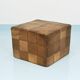 De Sede Patchwork Leather Cube Stool, Pouf, Ottoman, Switzerland, 1970s