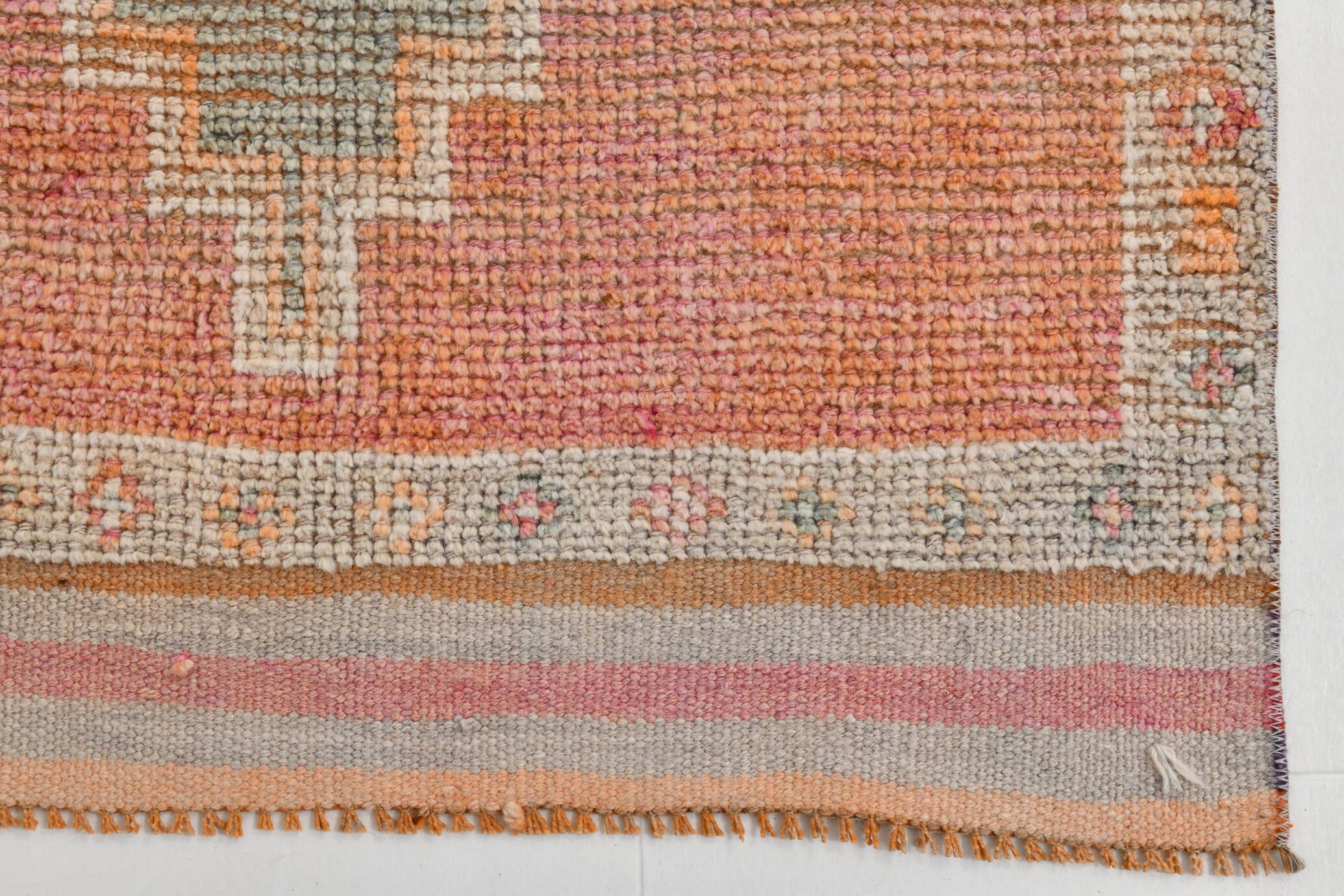 3x10 Peach Red Orange Turkish Runner Rug, 101x311Cm SK 22019