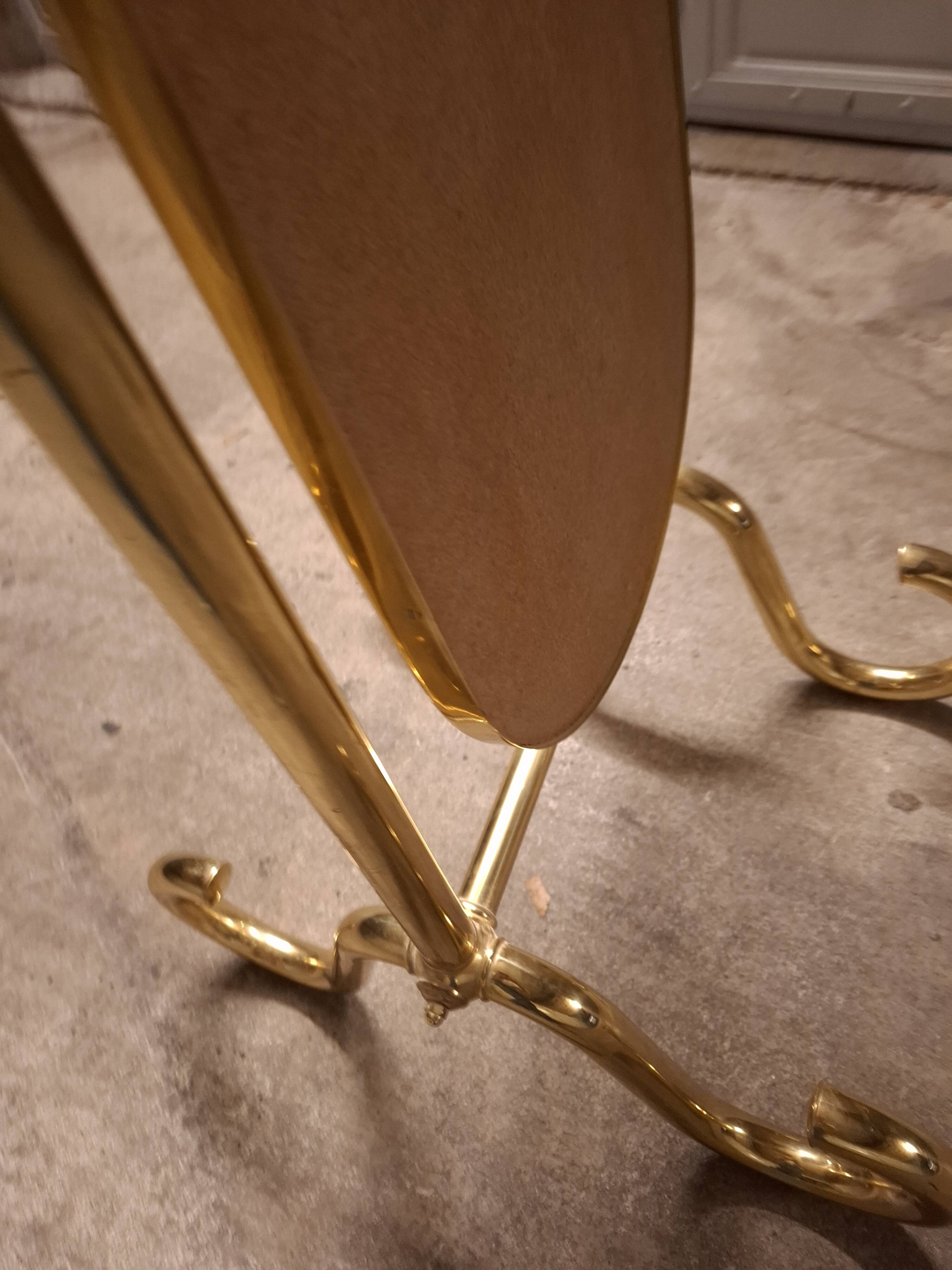VINTAGE 70'S BRASS MIRROR