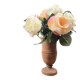 Ancient turned wooden vase, olive or fruitwood.