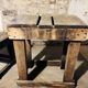 Lot de 2 tables basses rustic années 30