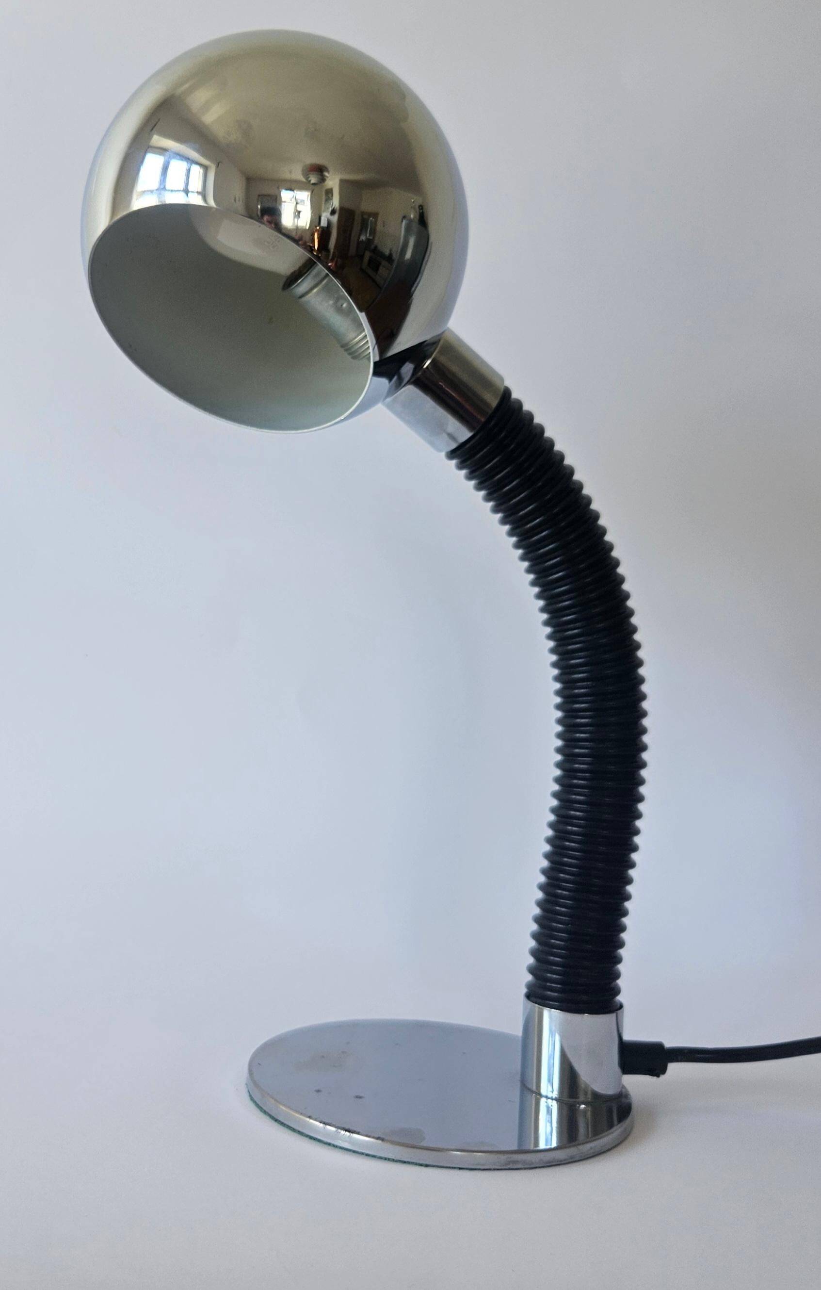 Midcentury Table Lamp Targetti Sankey, Space Age, Italy, 1970s
