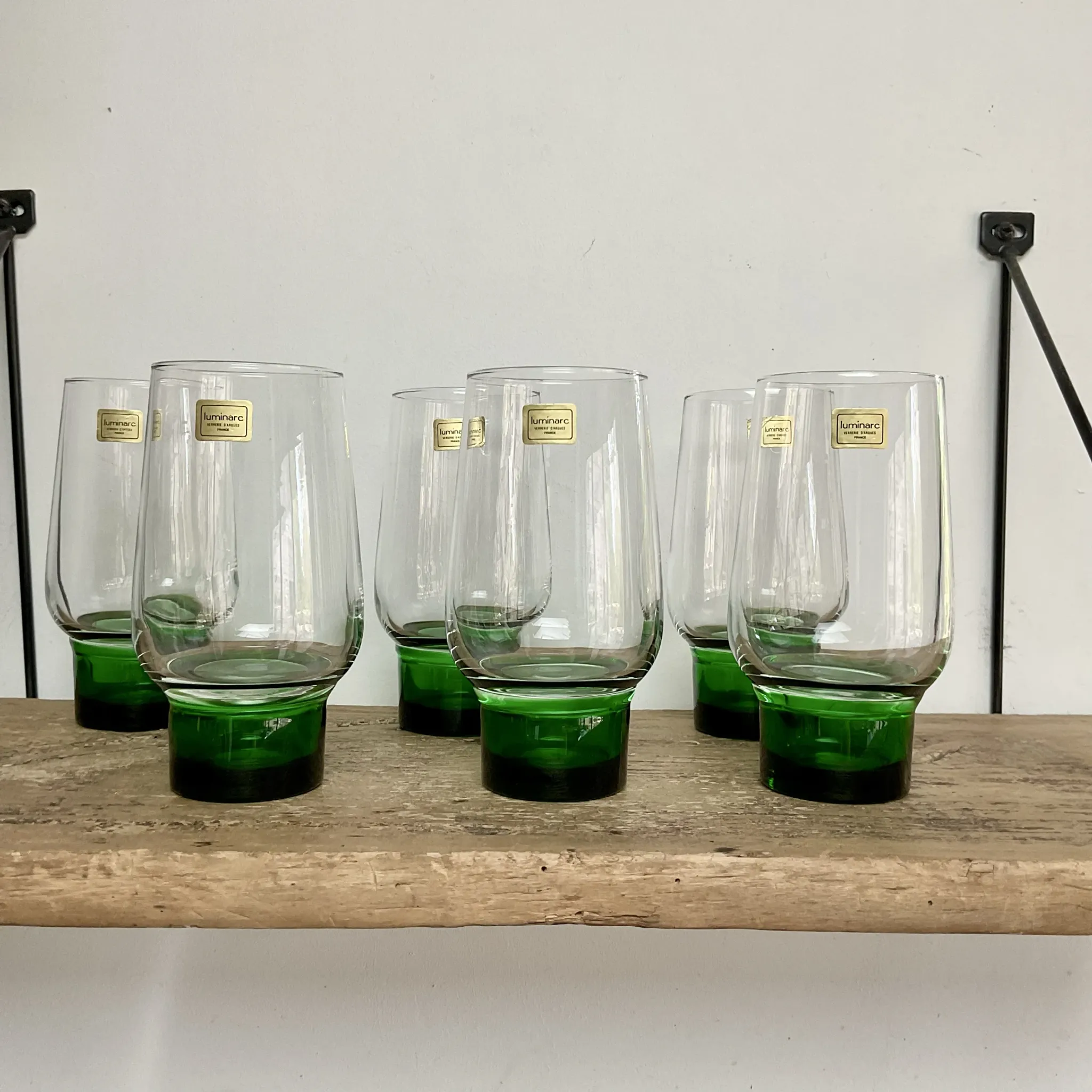 6 Luminarc Vintage glasses