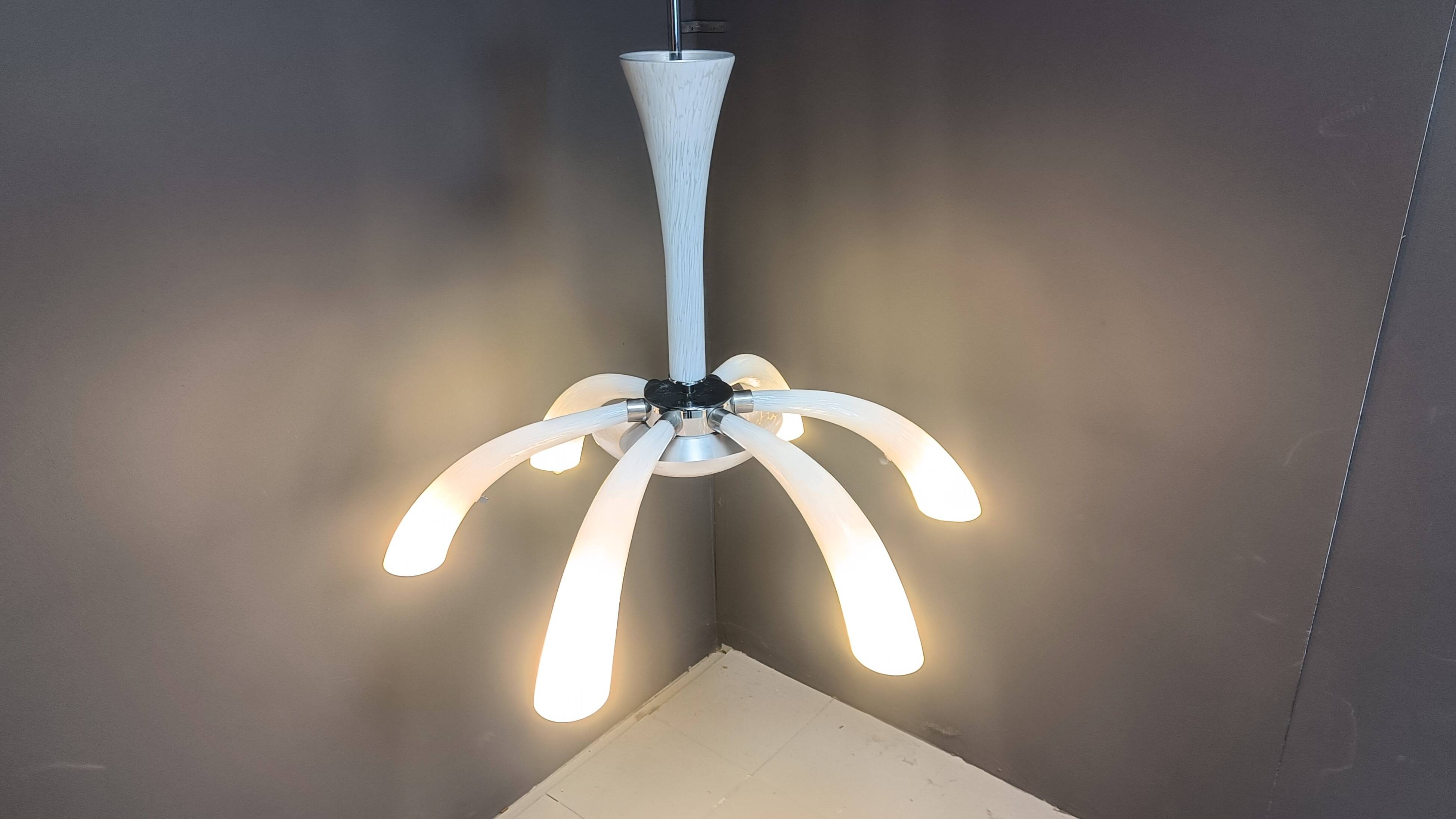 Mid century murano glass chandelier, 1970s
