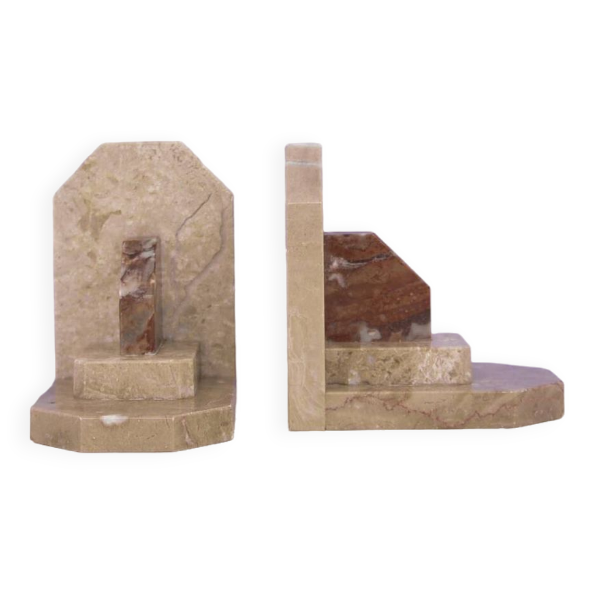 vintage marble Art Deco book stands