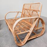 Ensemble de salon en rotin vintage