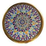 Decorative plate with 24k gold