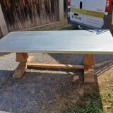 Monastery table with zinc top