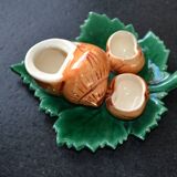 Salt and pepper shakers, mustard and barbotine Roger Colas