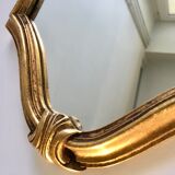 Mirror rocked carved and gilded wood 30x45cm