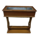 Indoor wooden planter, lyre legs, zinc tray