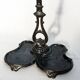 Fireplace tool set, cast iron and wrought iron
