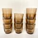 Vintage Duralex smoked water glasses