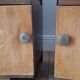 Duo of bedside tables in beech wood art deco 30s