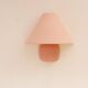 Vintage IKEA 80s sconce. A wall mounted lamp classic semi-round in pink