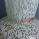 Green speckled glass vase from Clichy with gold threads.