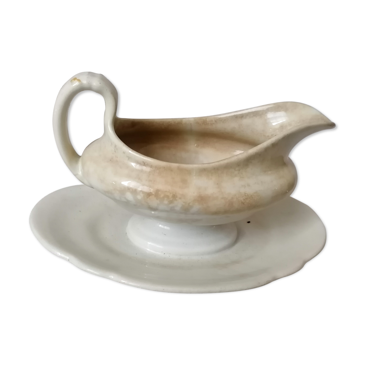 Earthenware gravy boat Petrus Regout