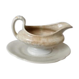 Earthenware gravy boat Petrus Regout