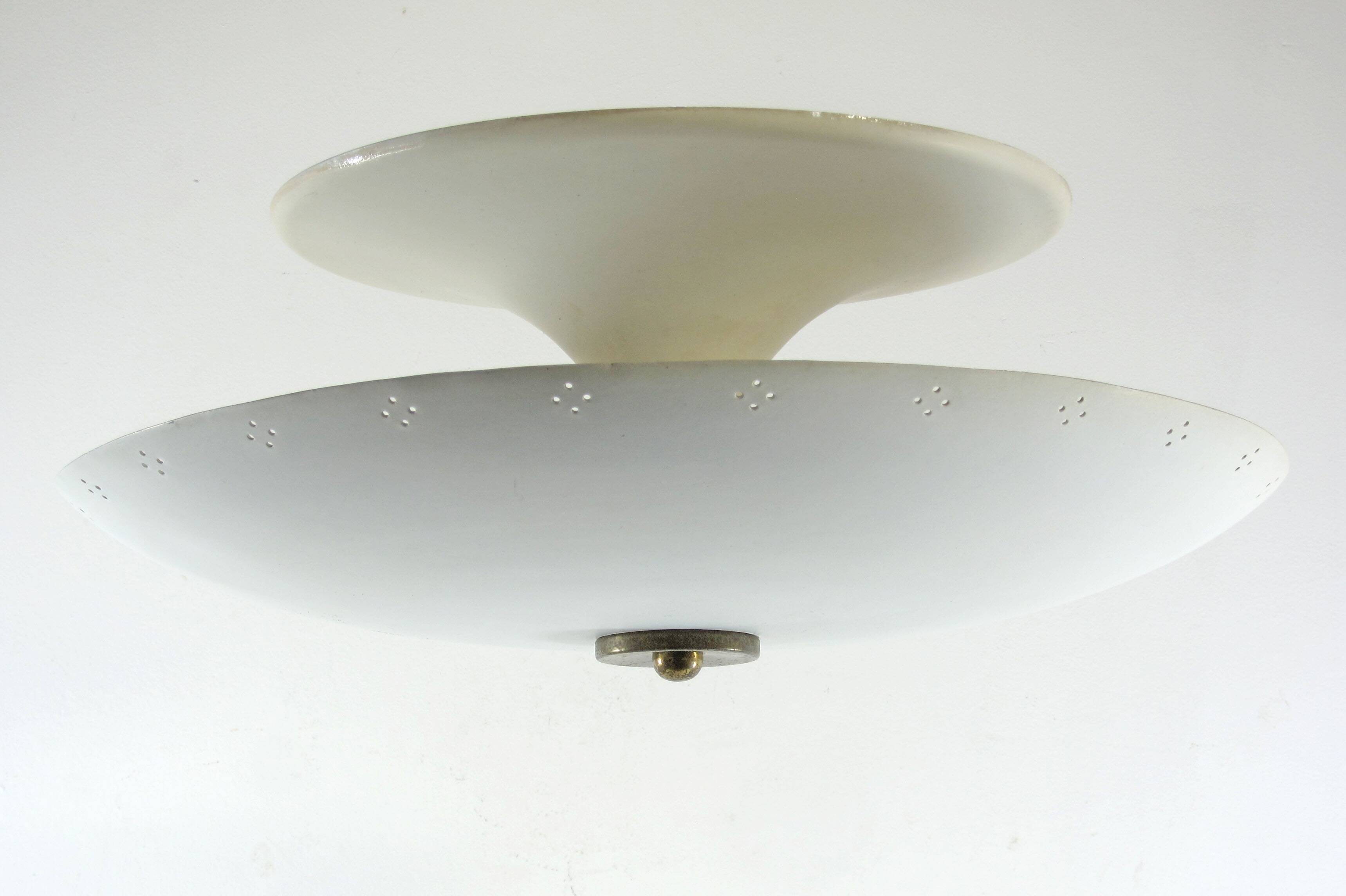 Super Rare 1950s Italian Reversed Umbrella Ceiling Lamp – Gino Sarfatti Sty