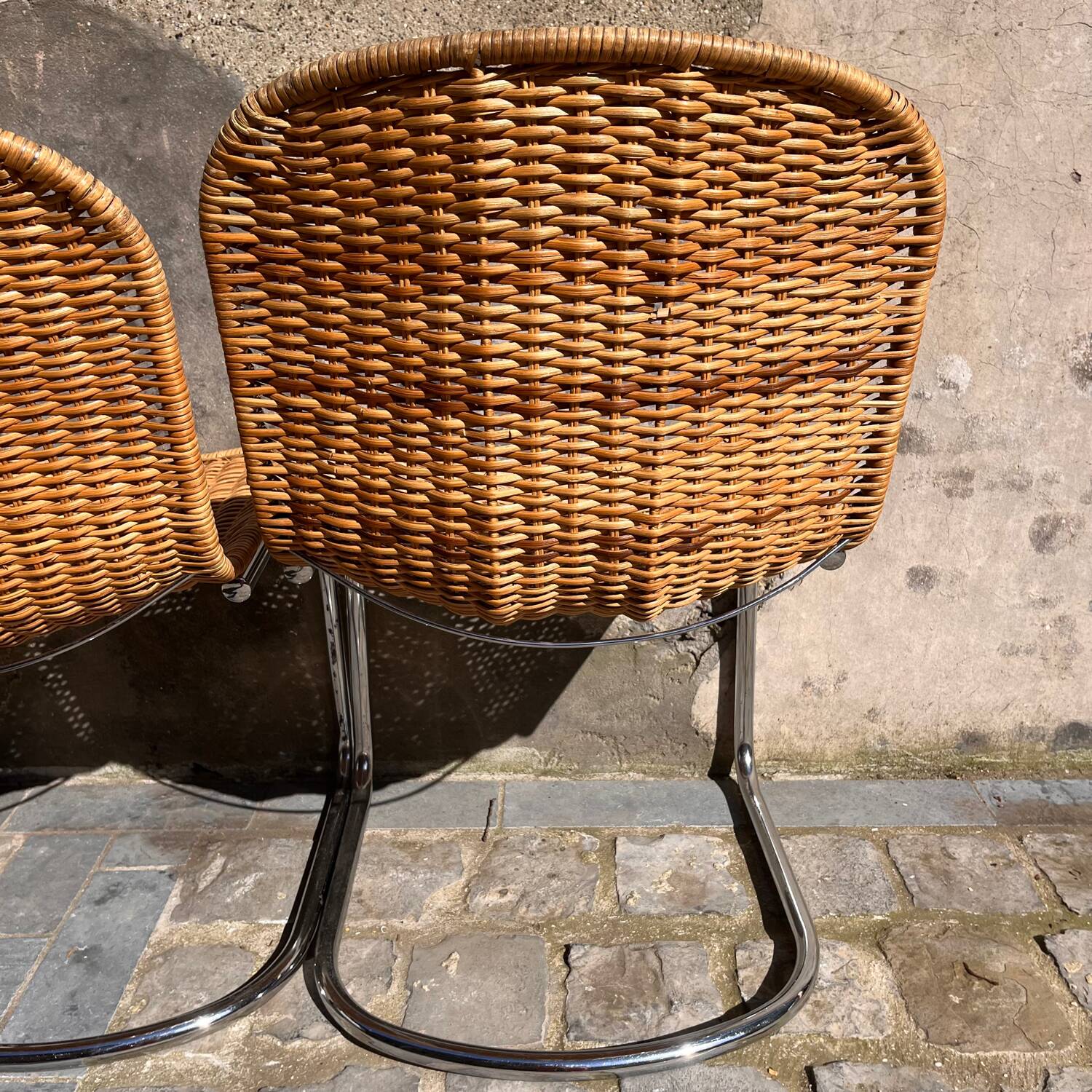Italian rattan chair from the 1970s