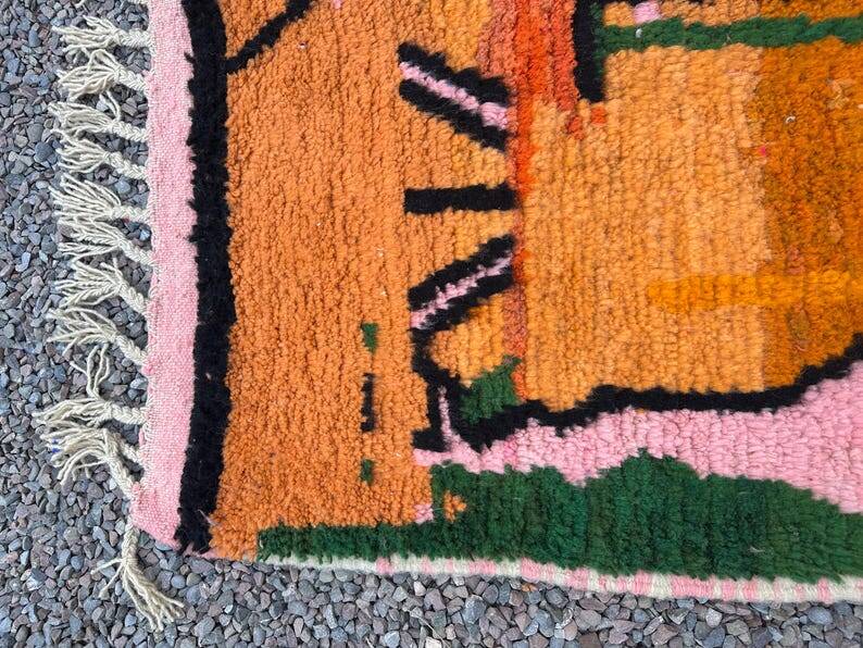 Moroccan orange rug- Berber Rug 150/250cm
