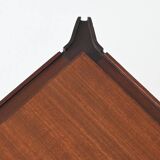 Vittorio Dassi style Italian coffee table in mahogany, Italy, 1960