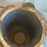 52cm Large vase with handle Signed Santi