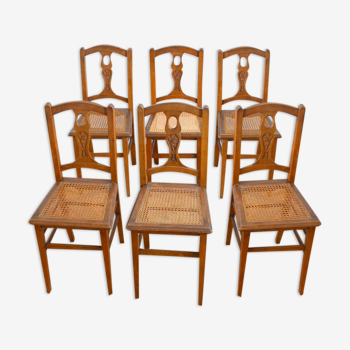 Suite of 6 vintage chairs 1930