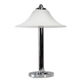Lampe de table en verre opalin allemand
