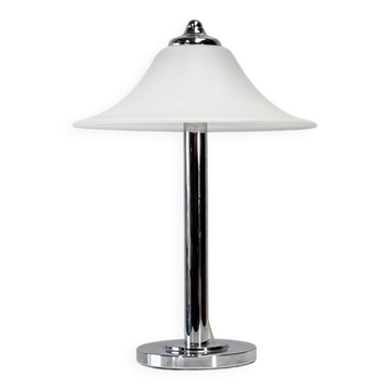 Lampe de table en verre opalin allemand